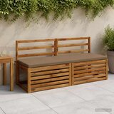  Jastučići za klupe - 2 dijela SOEST 2 kom. 100% poliester - Sivosmeđa 140 x 50 x 5 cm Melange | shoptok.hr