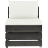  Modularna srednja sofa s jastucima od sivo impregniranog drva | shoptok.hr