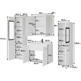 P & B kopalnica madrit, bela, barva hrasta, led, 5-Delno | Shoptok.si