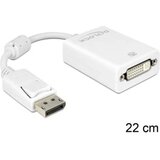 Delock 61765 DisplayPort / DVI adapter [1x moški konektor DisplayPort - 1x ženski konektor DVI\, 24 + 5 polov] bela s feritnim jedrom 12.00 cm, (20424215) Cene