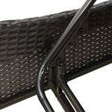  Ležaljka s jastucima crna 114x205x73 cm poli ratan | shoptok.hr
