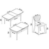 Hanah home trpezarijski set, 7 dijelova, Teget | Eponuda.ba
