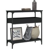  Konzolni stol s policama crni 75x29x75 cm od konstruiranog drva | shoptok.hr