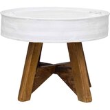 Furnova Klubska mizica iz trdnega predelanega lesa 60x45 cm bela, (21914434) | Shoptok.si