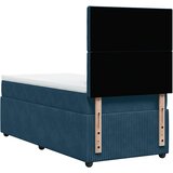 Box spring krevet s madracem plavi 90x200 cm baršunasti | shoptok.hr