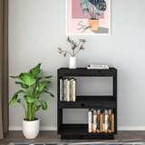 Ormarić za knjige Crna 60x35x71 cm od masivne borovine | shoptok.hr