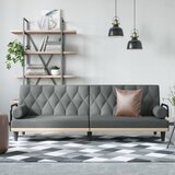  Kauč na razvlačenje s naslonima za ruke tamnosivi od tkanine | shoptok.hr