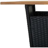  Barski stol crni 80x80x110 cm poliratan i masivno drvo bagrema | Eponuda.ba