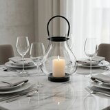  Dekorativni fenjer GLASSY 25 cm crni | Eponuda.com