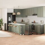 vidaXL Ograda za pse z vrati zložljiva 6 panelov črna 480 cm les | Shoptok.si