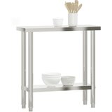  Kuhinjski radni stol 82,5x30x85 cm od nehrđajućeg čelika | shoptok.hr