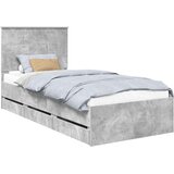  Krevetna konstrukcija s ladicama Betonski sivi 90 x 200 cm | shoptok.hr