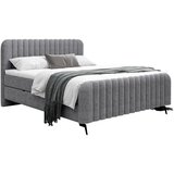 MID.YOU POSTELJA Z VZMETNICO 140 cm x 200 cm , les, tekstil, leseni material siva | Shoptok.si