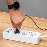  Kruger&Matz produžni kabel s 4 njemačke utičnice i 4xUSB 2100 mA Connect P6 Tuya | shoptok.hr