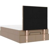 vidaXL Otomanski posteljni okvir z vzmetnico kapučino 120x190 cm, (21609624) | Shoptok.si