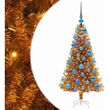 vidaXL Božično drevo med 150 LED z stojalom Zlata 120 cm PET | Shoptok.si