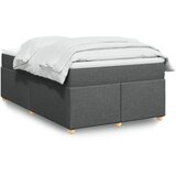 Maison Chic Box spring postelja - Vzmetna postelja z vzmetnico temno siva 120x190 cm blago SL5349, (21900530) | Shoptok.si