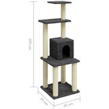 vidaXL penjalica za mačke sa stupovima za grebanje tamnosiva 105 cm | shoptok.hr