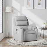 vidaXL Masažni fotelj svetlo sivo blago | Shoptok.si