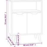  Komoda visoki sjaj crna 60 x 30 x 72 cm od konstruiranog drva | Eponuda.com