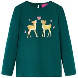  Dječja majica dugih rukava tamnozelena 104 | shoptok.hr