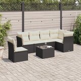 vidaXL 7-dijelni set vrtnih sofa od poliratana s jastucima crni | shoptok.hr