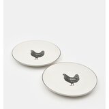 Sinsay Set keramičkih tanjura s motivom kokoši 2-pack | shoptok.hr