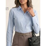 Sinsay Pamučna slim fit košulja s okomitim prugama | shoptok.hr