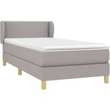  Box spring postelja z vzmetnico svetlo siva 80x200 cm blago, (20726812) | Shoptok.si