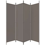 Sobna pregrada s 4 panela antracit 200 x 220 cm od tkanine | shoptok.hr