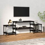 The Living Store TV omarica črna 157x35x52 cm inženirski les - TV Omarica, (21375064) Cene