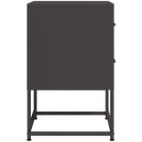 vidaXL Nočna omarica 2 kosa črna 36x39x60,5 cm jeklo | Shoptok.si