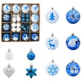  Set Božićnih Ukrasnih Kuglica 40 pcs Plava i bijela | shoptok.hr