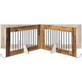  Vrata za pse s postoljem 6 pcs Staro drvo 100 x 60 cm | Eponuda.com