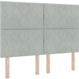 Box Spring Postelja z Blazino Svetlo Siva 160x200 cm Žamet, (22052899) | Shoptok.si