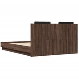  Okvir kreveta s uzglavljem LED boja smeđeg hrasta 135 x 190 cm | Eponuda.com