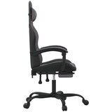  Gaming stol z oporo za noge črno in sivo umetno usnje, (21378447) | Shoptok.si