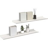  Polica na zidu s policom Zidne 2 pcs Bijelo 80 x 18 x 2 5 cm - Bijelo 80 x 18 cm 2 | shoptok.hr