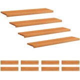 Step treads 12 kom. 120 x 30 x 2 cm Svijetlosmeđa | shoptok.hr