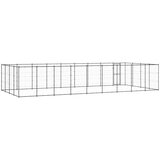 vidaXL Zunanji pasji boks jeklo 43,56 m² | Shoptok.si