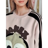 DStreet Bluza damska oversize z naszywkami CUTE MAKEX różowa | shoptok.hr