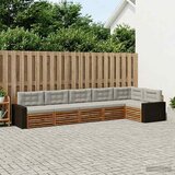  Set vanjskih sofa 6 kom. Prirodna i svjetlosiva Poliester | shoptok.hr