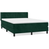  Krevet s oprugama i madracem tamnozeleni 140x190 cm baršunasti | shoptok.hr