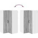 vidaXL Zidni kuhinjski ormarić s policom Siva Sonoma 57 x 57 x 100 cm | shoptok.hr