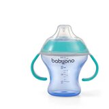 BabyOno Neprolijevajuća čaša Natural, plavo-tirkizna | shoptok.hr