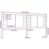  Uzglavlje 126 x 4 x 100 cm od masivne borovine | shoptok.hr