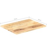 Stolna ploča od masivnog drva manga 25 - 27 mm 70 x 60 cm | shoptok.hr