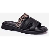 VINCEZA Leather Women's Sandals With Velcro Leopard | Shoptok.si