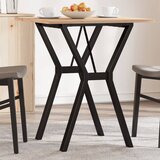 Furnova Jedilna miza Y okvir 60x60x75 cm trdna borovina lito železo, (21946602) | Shoptok.si