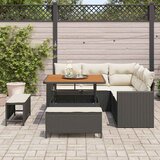  Sjedeća garnitura za vrt 9 kom. 6-Broj sjedala Crna i Krema 212.5 x 212.5 x 85 cm | shoptok.hr